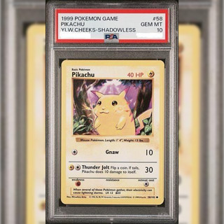 PSA10 美版鑑定卡 1999皮卡丘 無腮紅 寶可夢 PTCG