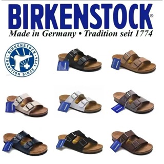 正品免運✨birkenstock 勃肯拖鞋 休閒拖鞋 軟木拖鞋 麂皮 男女款 軟墊 淺灰 雙釦 戶外拖鞋