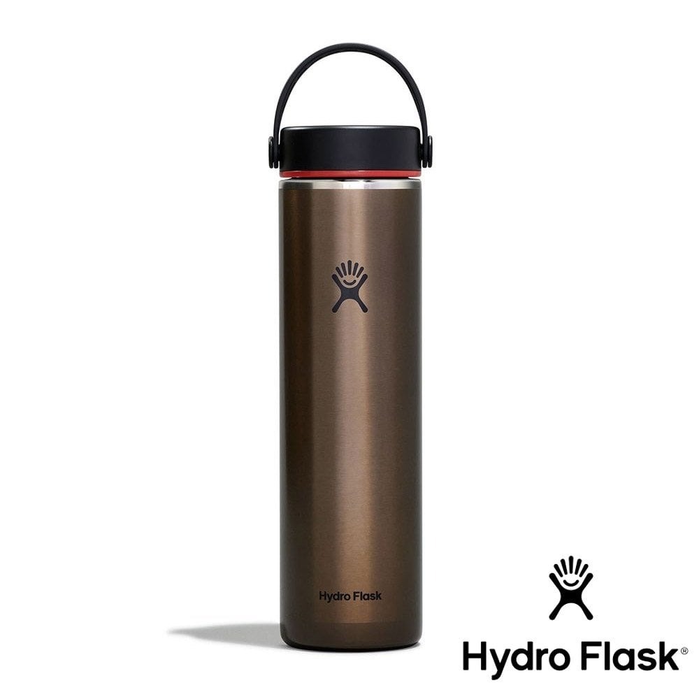 【Hydro Flask】寬口輕量真空保溫鋼瓶24oz『曜石黑』HLW24LW