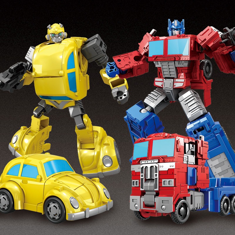 變形玩具金剛模型汽車機器人 兒童玩具機器人 兒童禮物 星鋼變形玩具擎天金剛黃蜂合金模型列車手辦合金汽車人兒童男孩