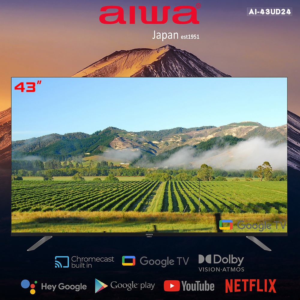 AIWA 日本愛華 43吋4K HDR Google TV 智慧聯網液晶顯示器(AI-43UD24)