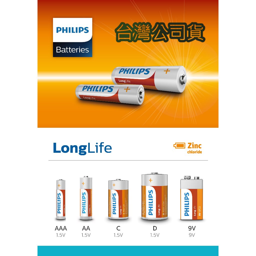 飛利浦電池 台灣公司貨 1號 2號 3號電池 4號電池 9V 23A CR 2032 2025 2016 1632