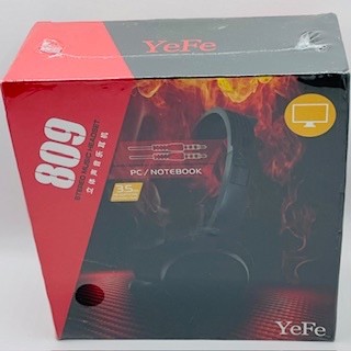 全新 YeFe 809 stereo music headset 立體聲音樂耳機 麥克風 3.5mm 有線耳機 調節頭戴