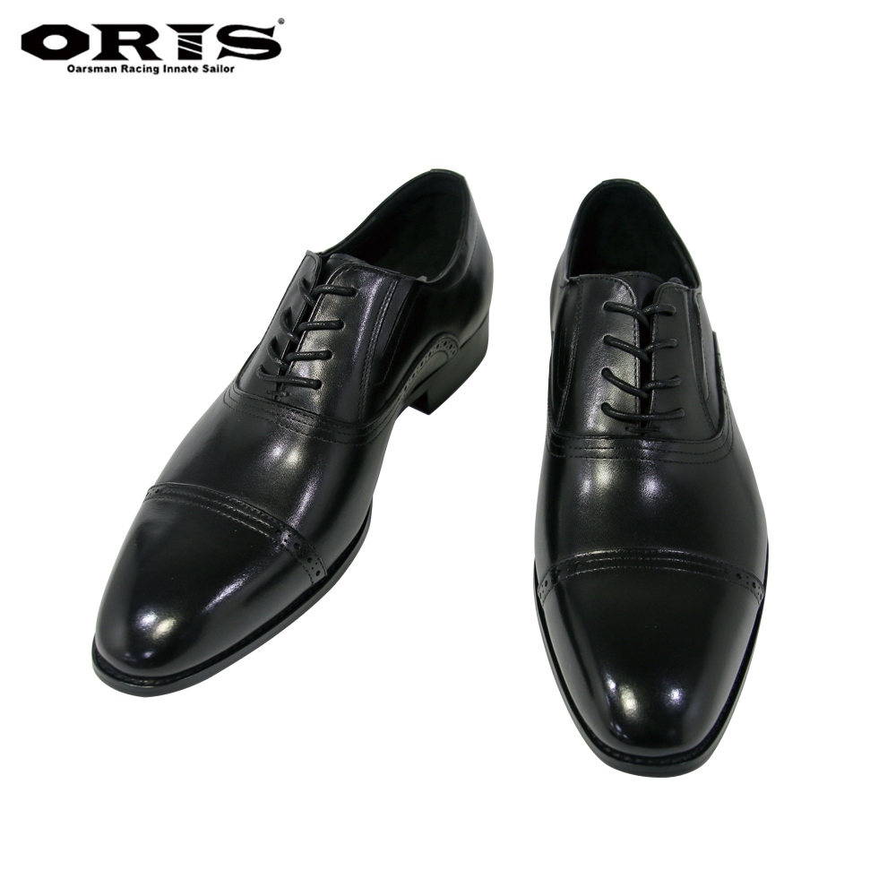 ORIS 一字雕花皮鞋-黑-S3959N01