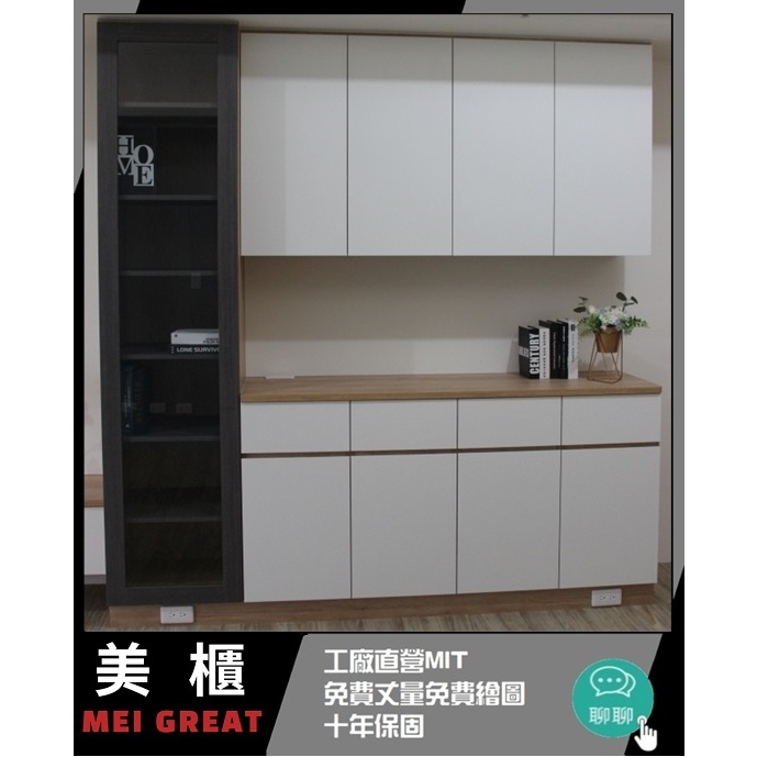 【挑戰最低價】工廠直營．系統家具．E1-V313塑合板．收納櫃