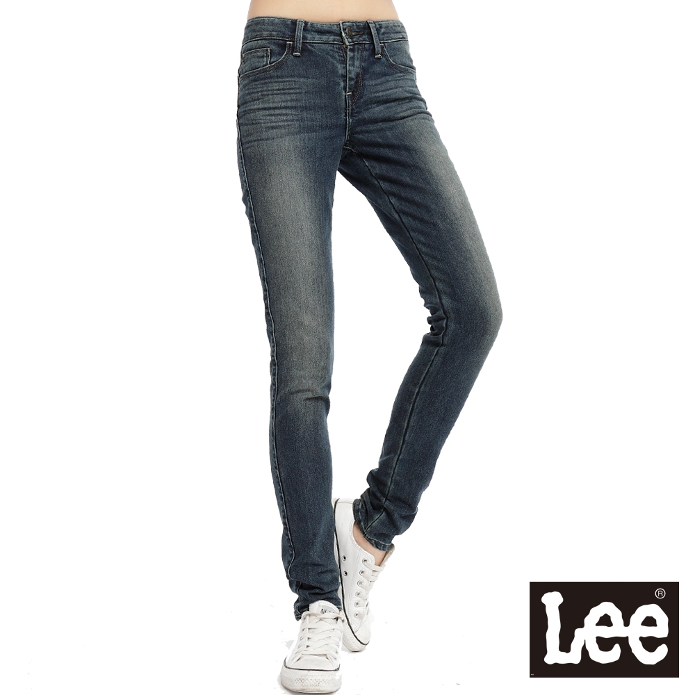 Lee 418 低腰緊身窄管牛仔褲 女 中古藍 Modern LL150028511