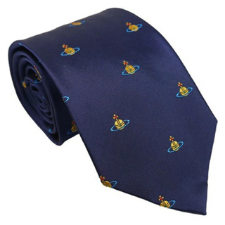【鋇拉國際】Vivienne Westwood 男士領帶 徽章系列 海軍藍色 歐洲代購 義大利正品代購 台北實體工作室