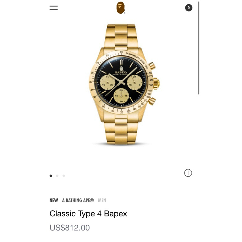 A BATHING APE® MEN Classic Type 4 Bapex 手錶 猿人 正品 日本代購 三眼