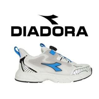 DIADORA 童鞋 輕量透氣 超寬楦 便利旋轉鈕扣鞋帶 康特杯穩定包覆 吸震減壓運動鞋 白藍DA11151