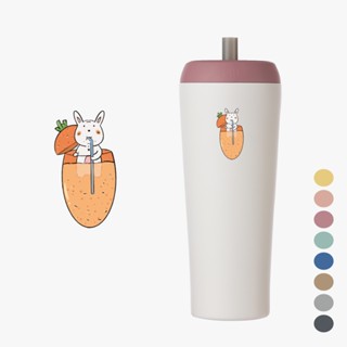 免運 臺灣製 YCCT速吸杯2代720ml(內膽陶瓷層) - 兔子 - 啵一下就能吸的環保隨行杯/保冰保溫杯