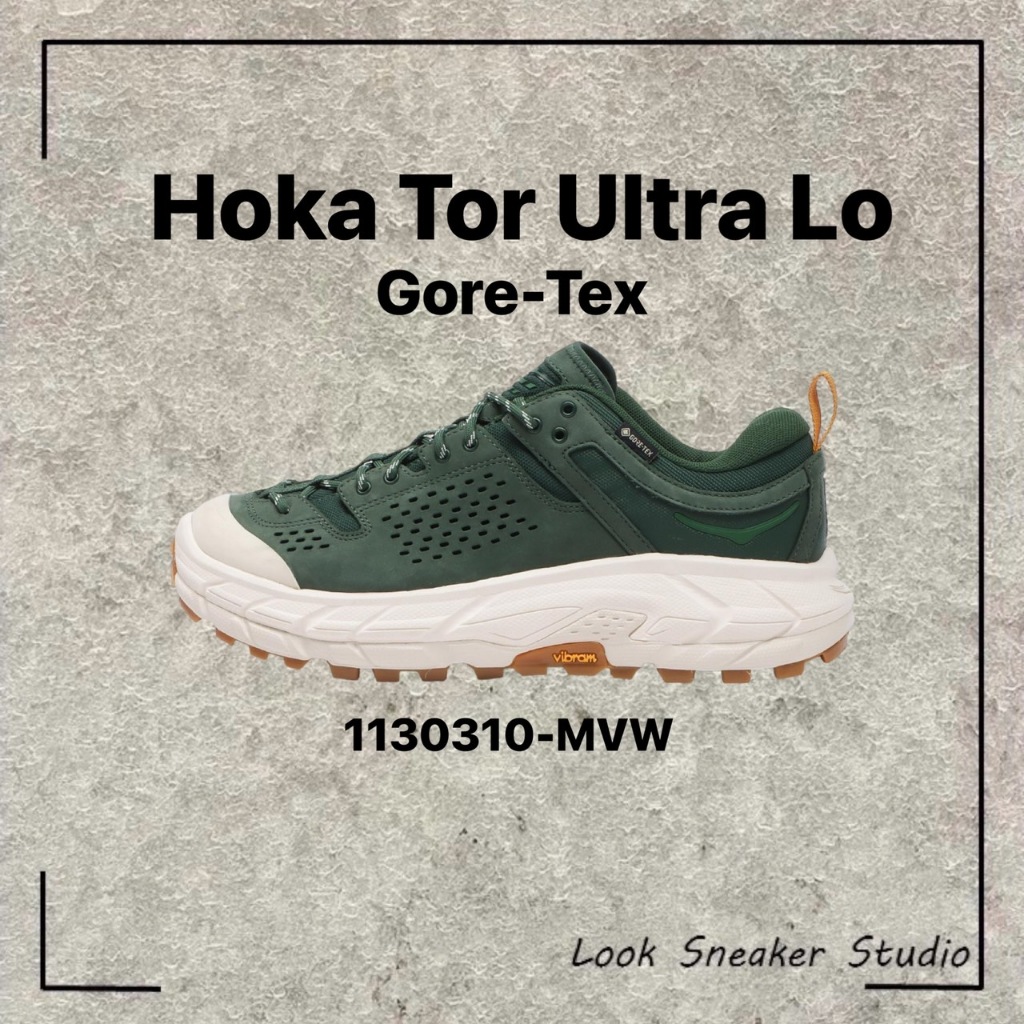 路克 Look👀 Hoka Tor Ultra Lo Gore-Tex 戶外機能 山系 綠 白 1130310-MVW