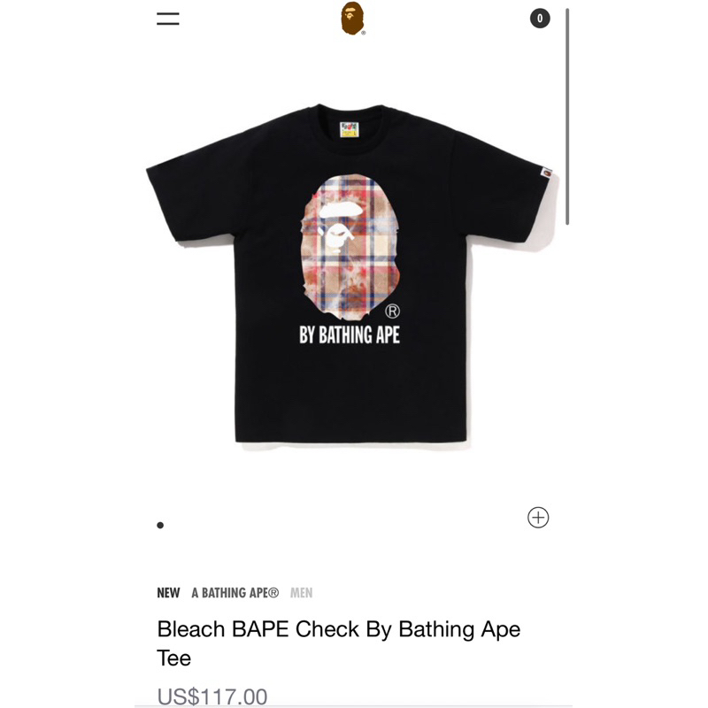 A BATHING APE® Bleach BAPE Check By Bathing Ape 短袖T恤格紋 猿人