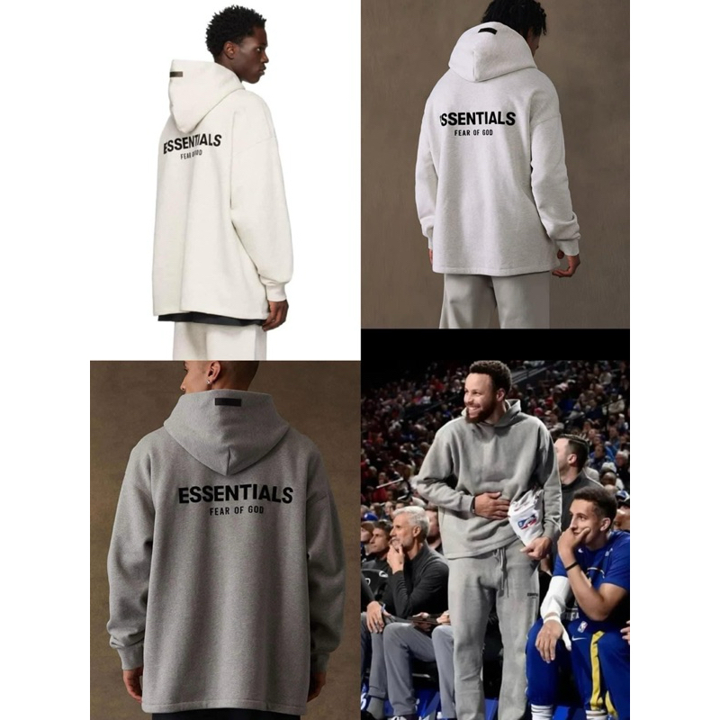 全新 正品 Essentials RELAXED fear of god 燕麥灰 背後大LOGO 帽t