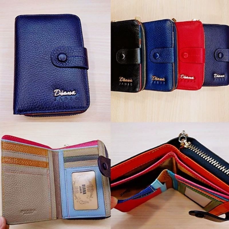 🎀【DIANA JANES】黛安娜真皮拉鍊中夾【💌正品】女用皮夾系列/5色🔫快速出貨
