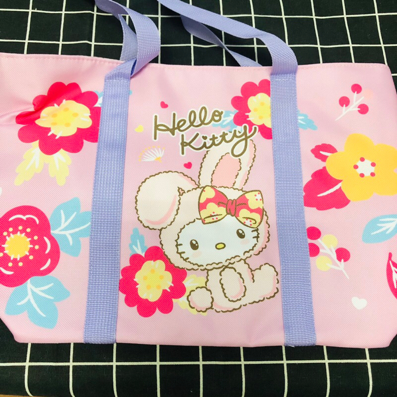 Hellokitty 大容量手提袋 粉紅色系 凱蒂貓 提袋 KT 加大 手提袋 滿版 福袋 包包