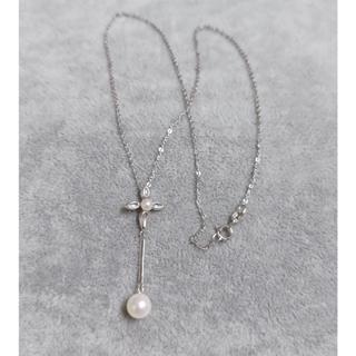 日本珠寶品牌MIKIMOTO 御木本 750/18K 白K金珍珠項鍊