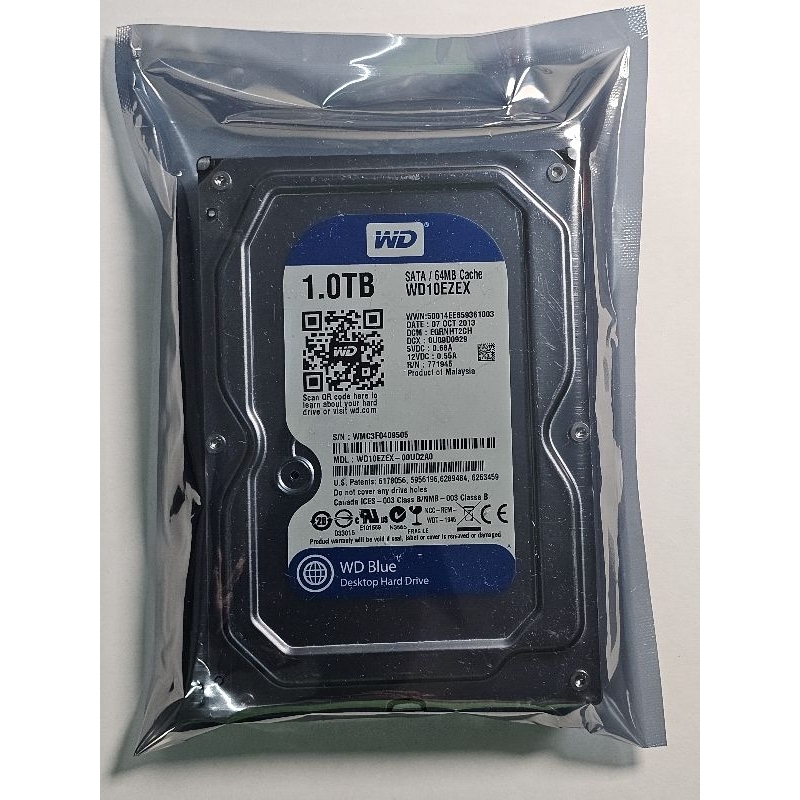 WD 1TB 2TB 3TB 4TB 硬碟 清零盤 整新品 藍標 紫標 綠標 監控用 3.5吋