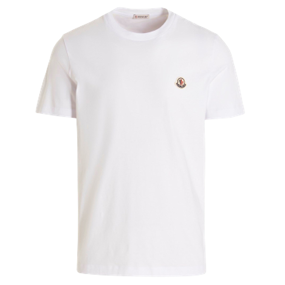 【鋇拉國際】MONCLER 男款 品牌LOGO 短袖純棉T恤單色三件一組 白色 歐洲代購 義大利正品代購 台北實體工作室