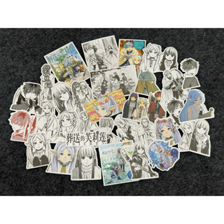 【 現貨】📺"50張" 葬送的芙莉蓮 黑白彩色 動畫 塗鴉貼紙 PVC 防水 行李箱 安全帽 筆電 滑板 冰箱