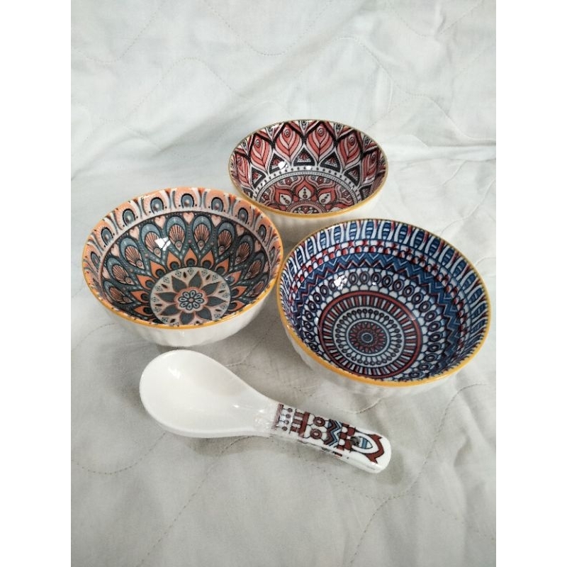 西華波西米亞風陶瓷餐具六件組