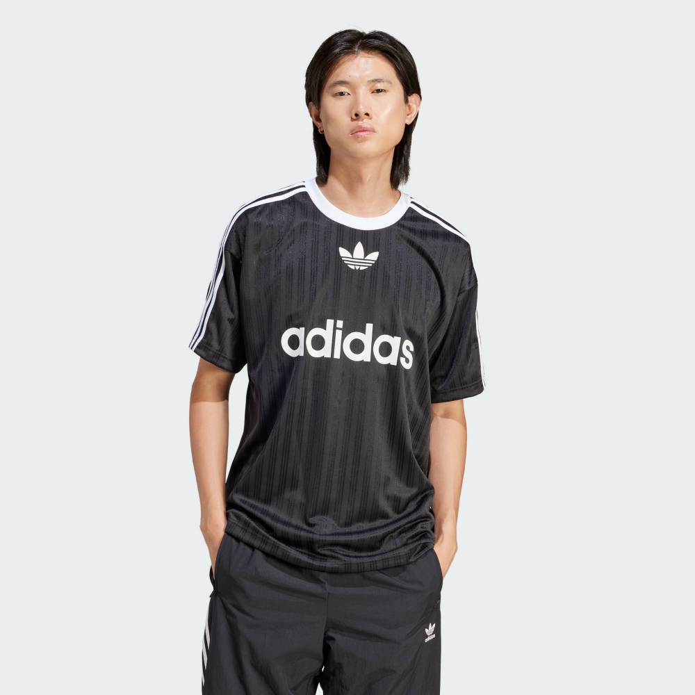 【RTG】ADIDAS OG ADICOLOR POLY T 短袖 黑色 直條紋 棒球風 三葉草 男 IU2341