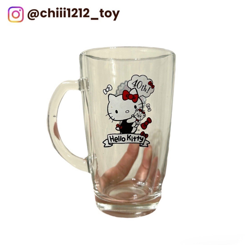 【7-11 x 三麗鷗Hello Kitty】 KT 40週年 節慶 限定 玻璃 馬克杯 隱藏款 水杯 喝水杯 杯子