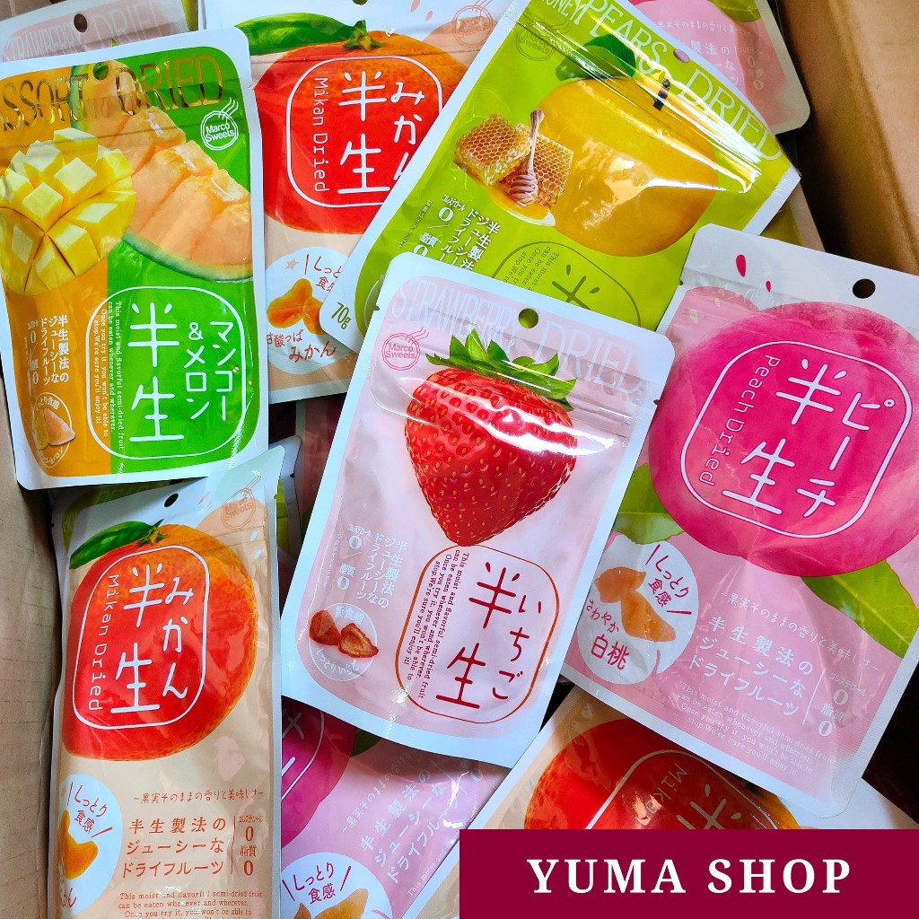 日本 半生果乾 新食感 水果乾 草莓 芒果 水蜜桃 橘子 蜂蜜水梨 果乾 零脂肪 零膽固醇 日本代購