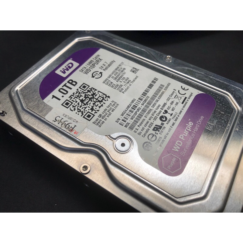 二手良品，WD，紫標，1TB，3.5吋硬碟