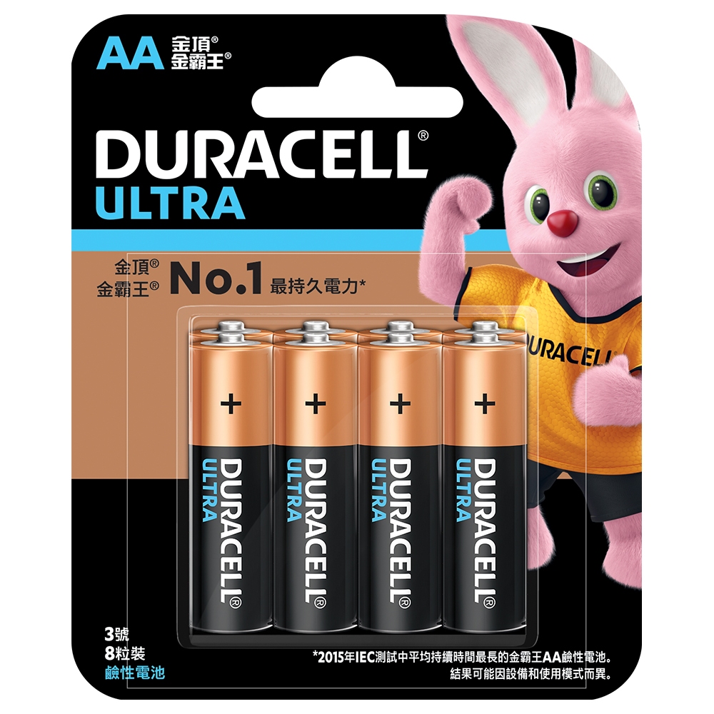 DURACELL 金頂 超能量鹼性電池 3號AA 8入裝【官方旗艦店】