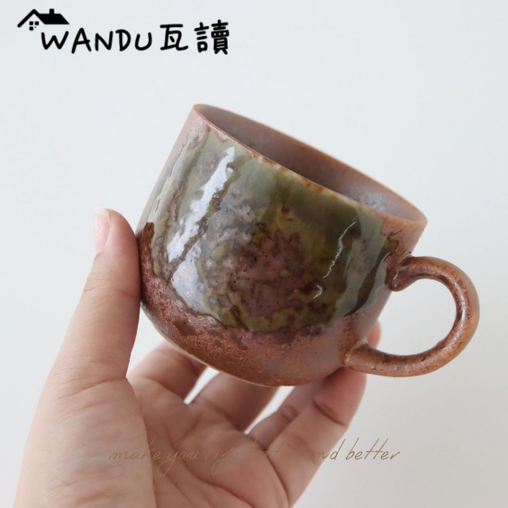 【瓦讀-純手繪】日本製茶杯 陶瓷杯 190ML 主人杯 品茗杯 小杯子 水杯 湯吞杯 手握杯 杯子 茶杯