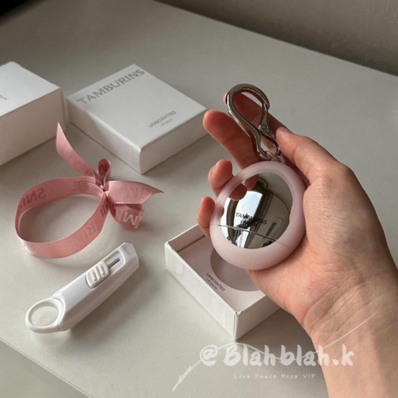 Blahblahk Tamburins 蛋形護唇膏+粉色蝴蝶結 禮盒包裝 贈小卡 護唇膏 官方正品代購