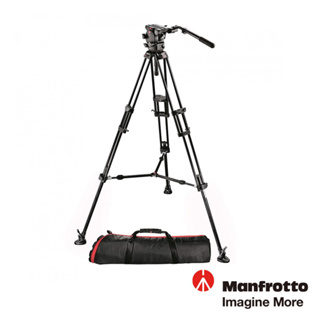 Manfrotto 曼富圖｜腳架套組 含545B三腳架+526油壓雲台+BAG100P高級泡棉背袋 M526545BK