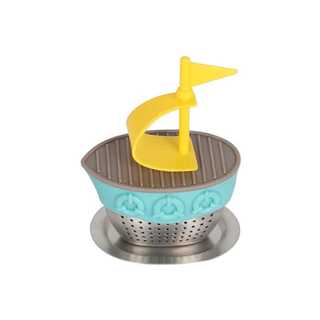日本 現貨 DULTON 海洋 帆船造型 泡茶器 橘+綠色 / 黃+淺藍色