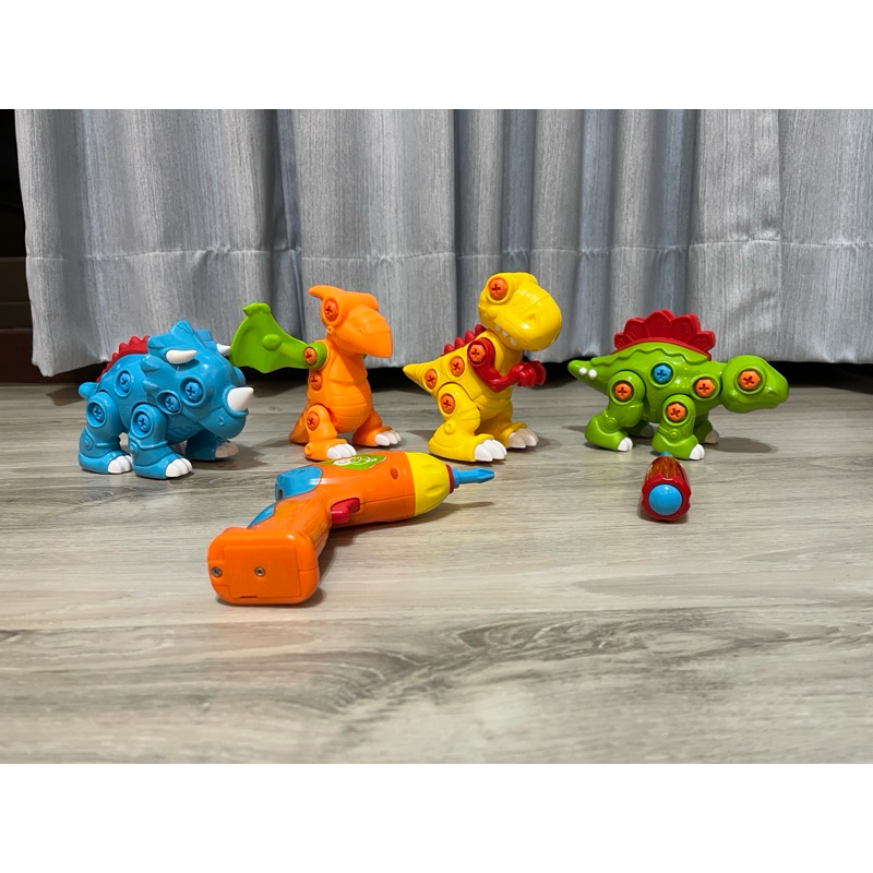 Playgo DIY恐龍螺絲玩具組