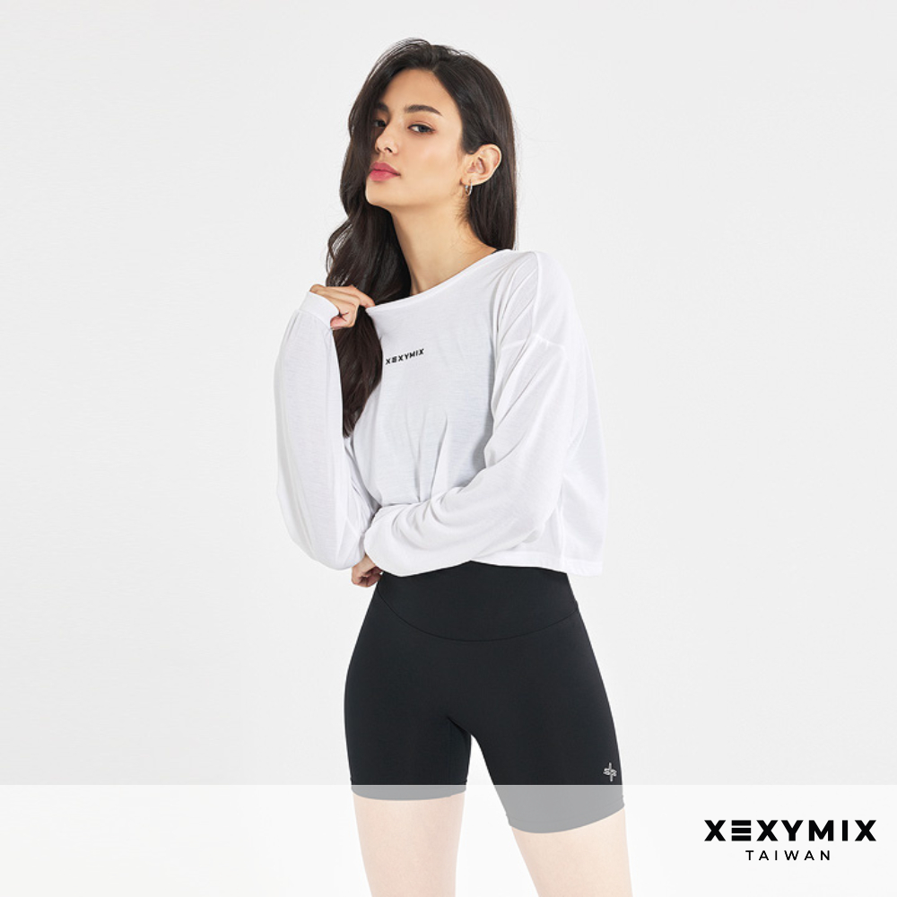 XEXYMIX 柔軟輕盈寬鬆短版長袖上衣 XTFMT01H3 短版長袖上衣 長袖上衣 短版上衣 運動上衣 MT01H3