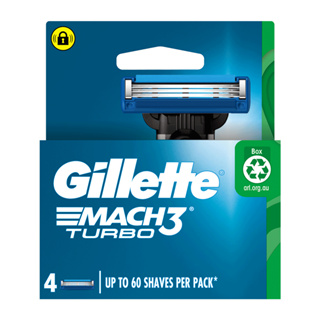 【Gillette 吉列】Mach3 鋒速3 突破Turbo刮鬍刀片 (4片裝)