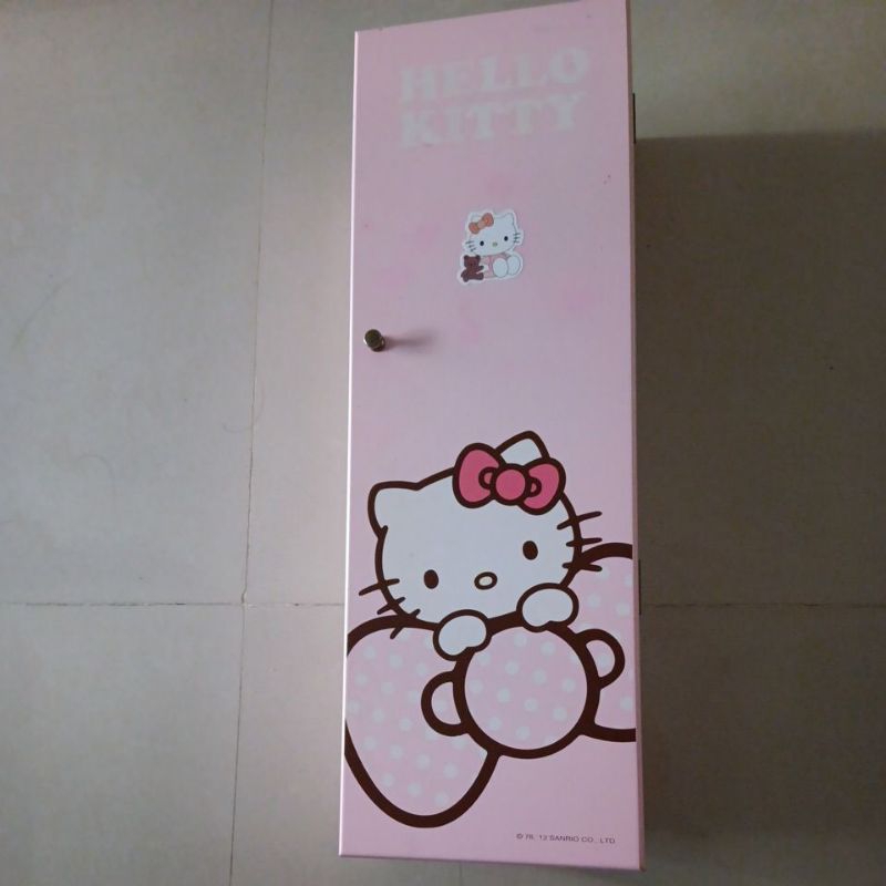 三麗鷗 正版 Hello Kitty 木製化妝收納櫃 多層化妝櫃內有鏡子