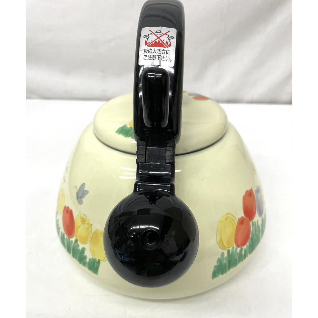 日本帶回HORO やかん LT-FK270 琺瑯笛音壺 2.7L 昭和時期 復古花柄茶壺 熱水壺