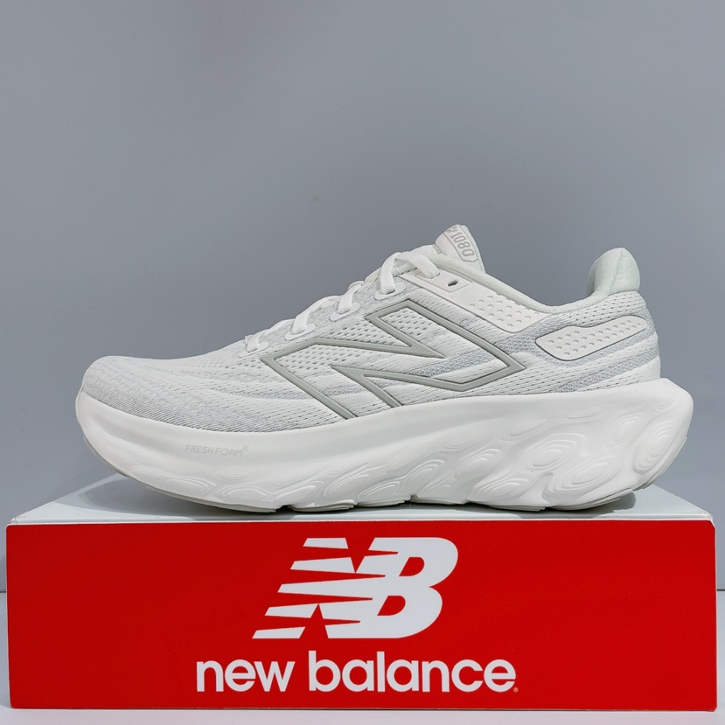 New Balance Fresh Foam 1080 男生 白色 2E楦 透氣 厚底 運動 慢跑鞋 M1080W13