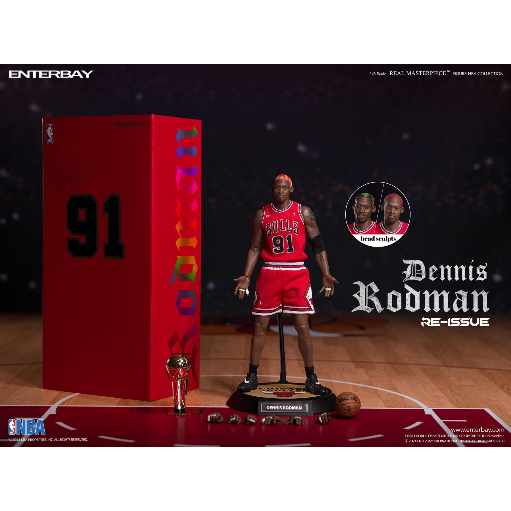 預購 ENTERBAY NBA系列 RM-1059 公牛隊 丹尼斯 羅德曼 Dennis Rodman 小蟲 三頭雕