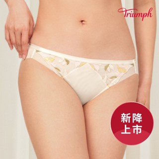 黛安芬-Premium春意系列 低腰三角內褲 白｜74-6887 GT