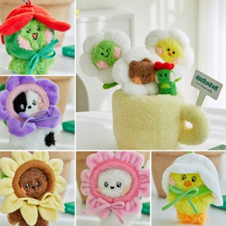 【現貨】 韓國 LINE FRIENDS MINI MININI 花朵頭飾玩偶吊飾 鑰匙圈 Salini Conini