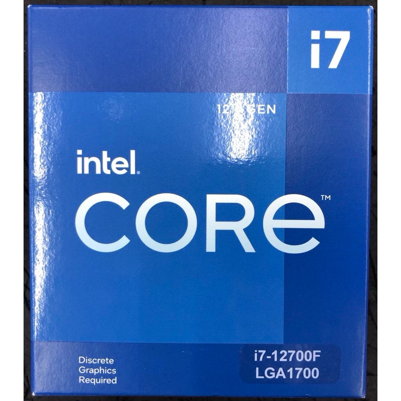 Intel Core i7-12700F  聯強盒裝未拆封無內顯CPU 1700 13700 14700