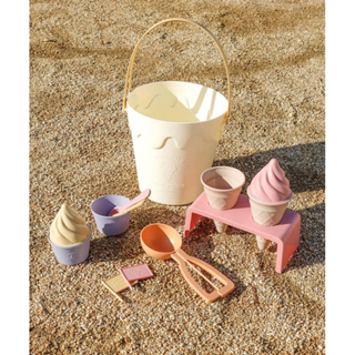 羊baby｜日本3COINS 挖沙玩具 沙灘 戲水工具 冰淇淋組 寶寶玩具