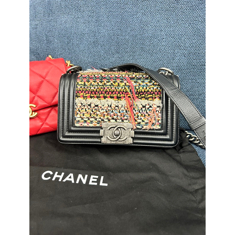 Chanel boy 20彩色毛呢限量秀款