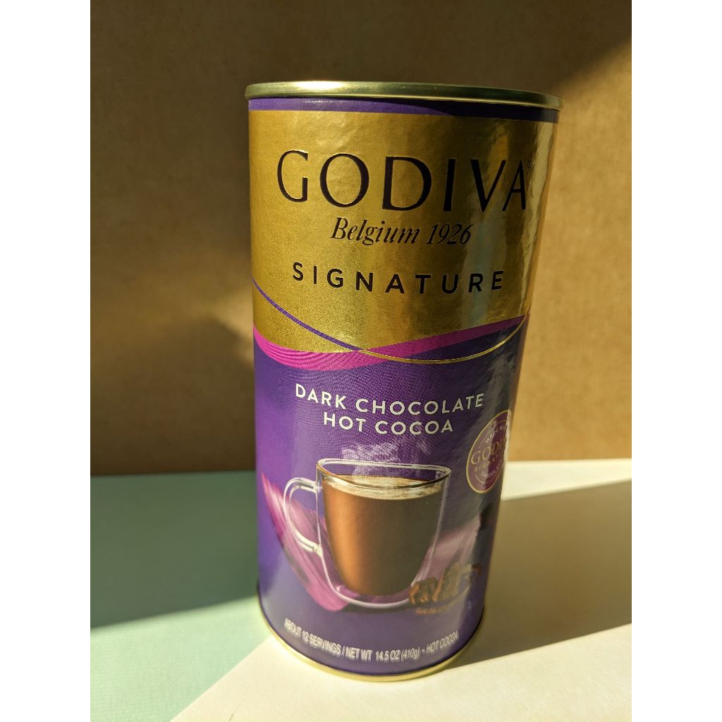 Tweety歐美代購✈️- 現貨 比利時GODIVA 黑巧克可可粉(紫罐) 410g