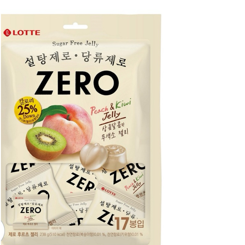 🇰🇷LOTTE 樂天 Zero零糖低卡水果軟糖, 238g/1入