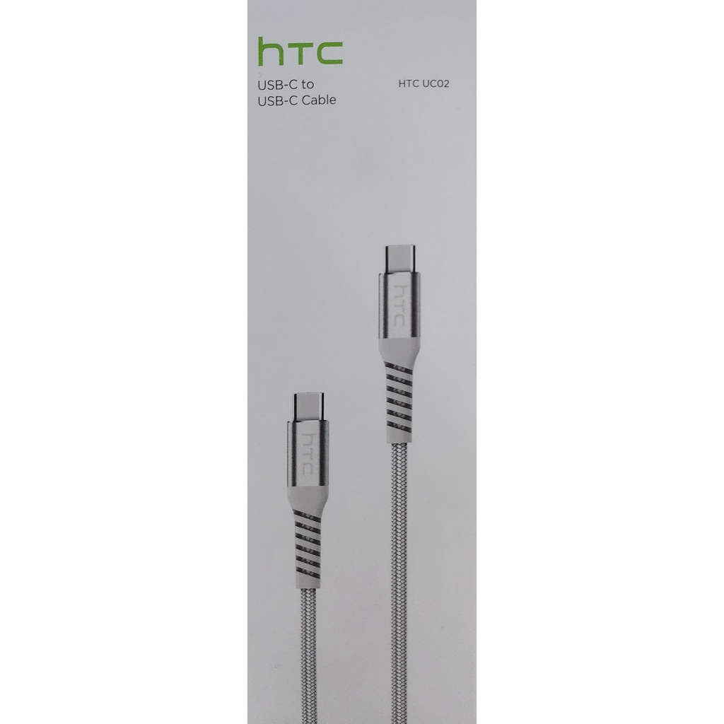 全新盒裝 HTC UC02 Type-C 黑色 PD快充線 100W 5A 2公尺 2米 編織線 APPLE USB-C