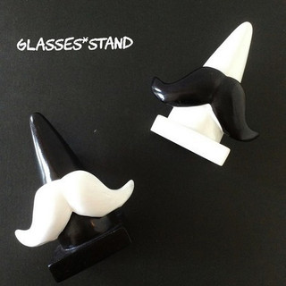 俏皮可愛黑色鬍子陶瓷眼鏡架 眼鏡架 鏡架 Eyeglasses Holder Sunglasses Stand