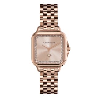 Olivia Burton Classic 太陽紋 康乃馨金 鏈帶腕錶 28MM (24000083)
